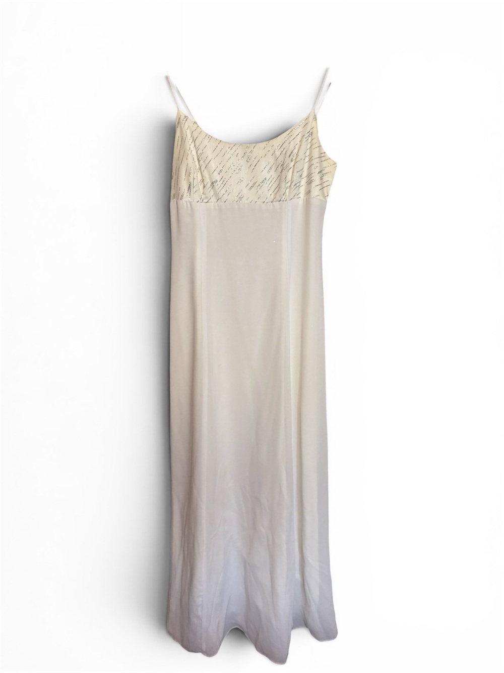 Cream Lace Yoke Slip Chemise with Adjustable Straps